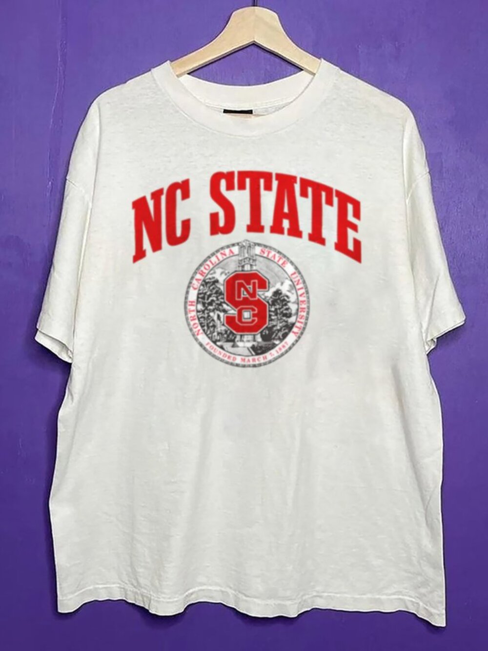 Vintage North Carolina State University Shirt, NC State Wolfpack Football Shirt